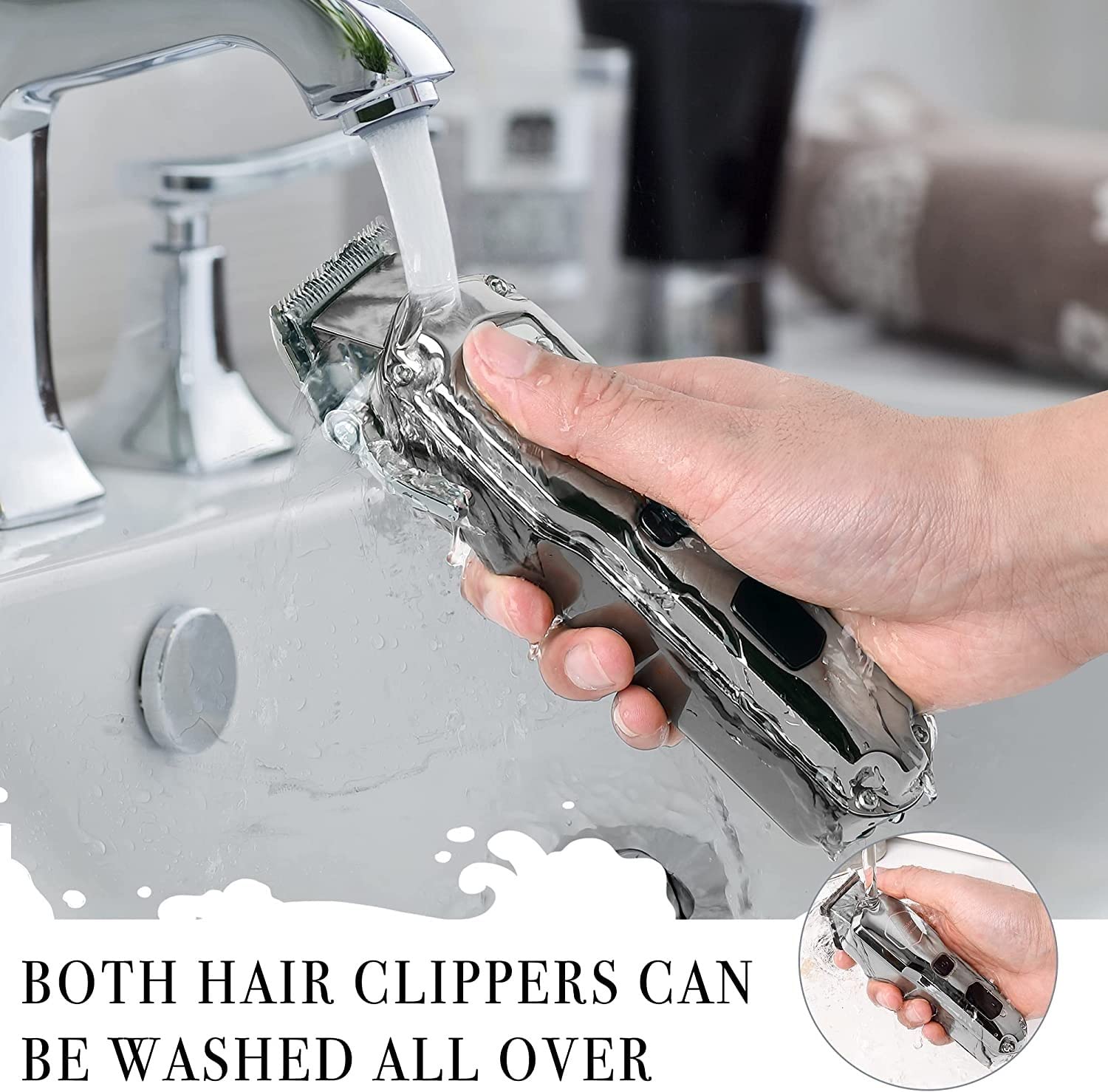 Professional Hair Clippers for Men, 2 In 1 All Metal Men's